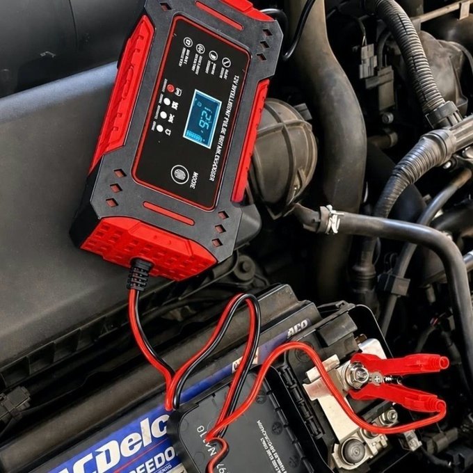 Carregador de Bateria Automotiva Portátil 12V 6A + Frete Grátis