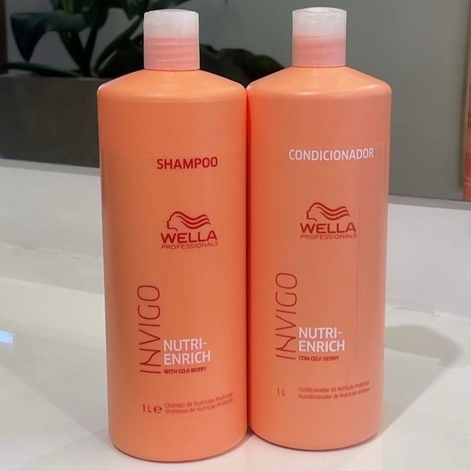 Kit Wella Professionals Invigo Enrich Shampoo 1L + Condicionador 1L + Frete Grátis