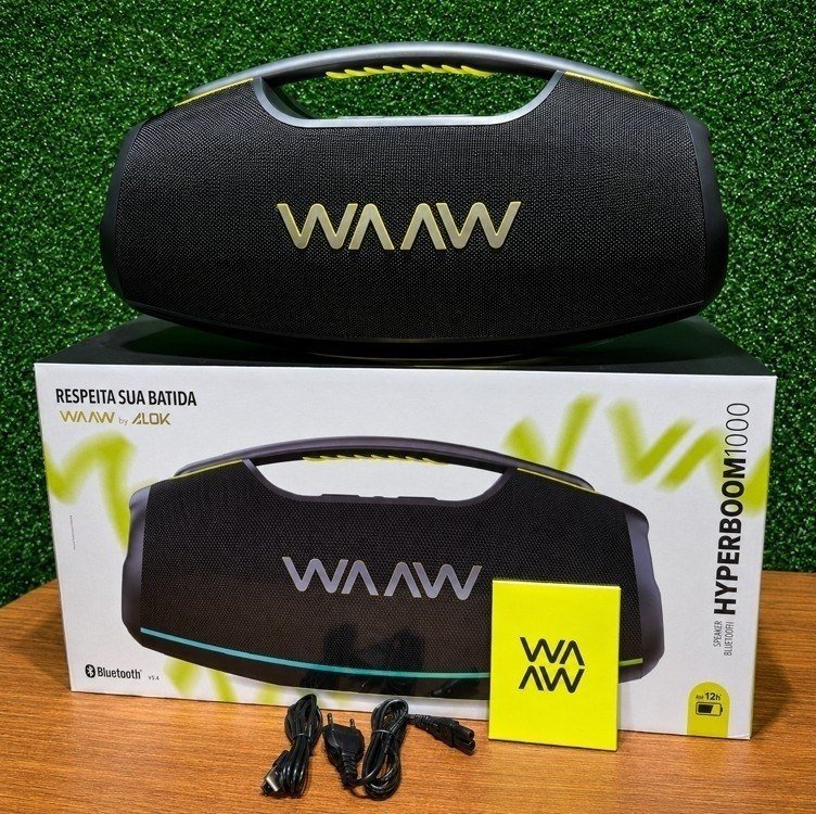 Caixa De Som Speaker Bluetooth Waaw Hyperboom 1000 com Frete Grátis
