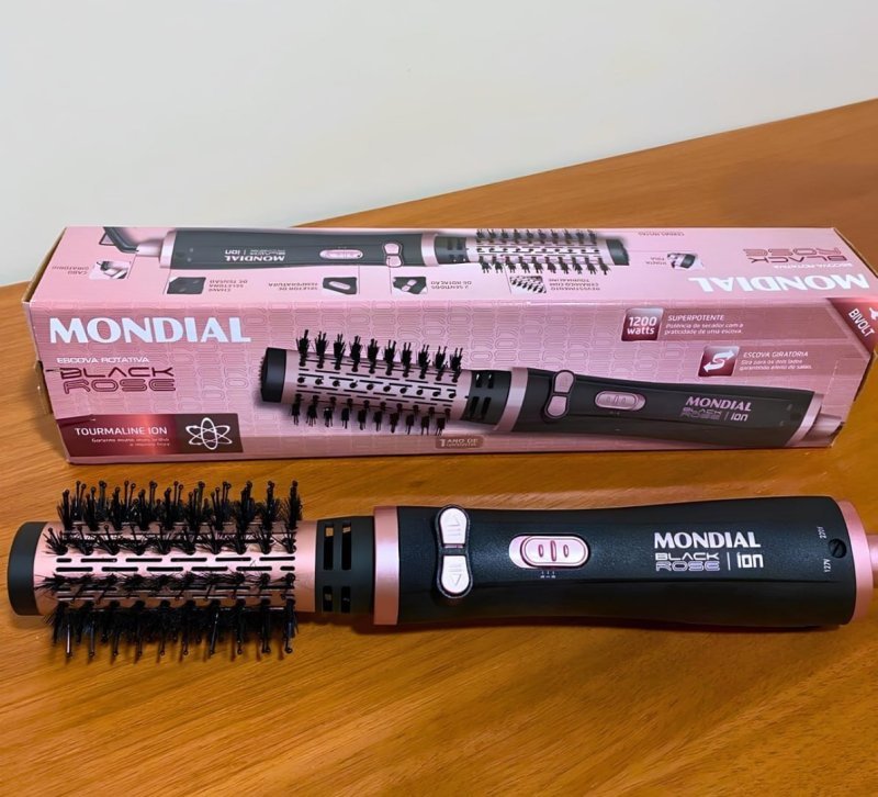 Escova Rotativa Mondial Tourmaline Ion Bivolt