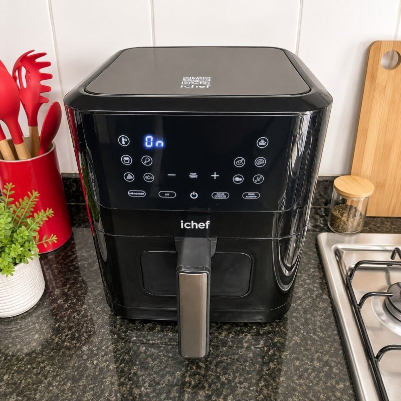 Fritadeira Elétrica Airfryer Ichef Smart Vision 6l Cor Preta