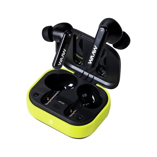WAAW by ALOK Fone de Ouvido MOB 500 ANC Bluetooth, com Modo Gamer e Resistente a Respingos D'Água, Até 36h de Autonomia