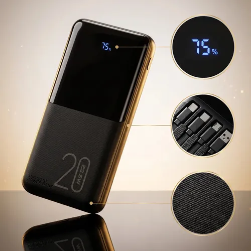 Power Bank 20000mAh Turbo 22,5W Carga Rápida