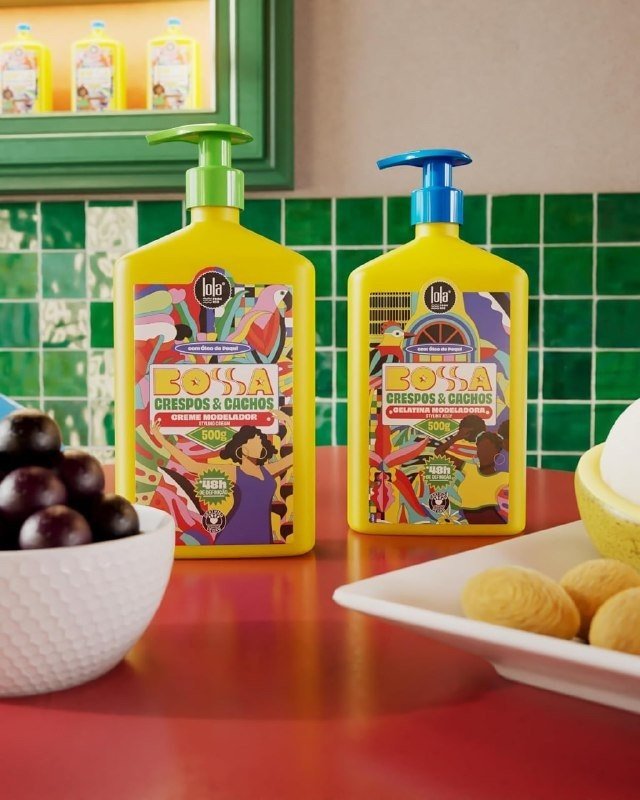 Kit Bossa Cabelos Crespos e Cacheados (Modelador Creme 500 g + Gelatina Modeladora 500 g) - Lola From Rio