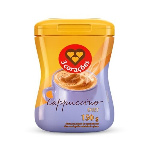 3 Corações Cappuccino Diet, 150g, Pó