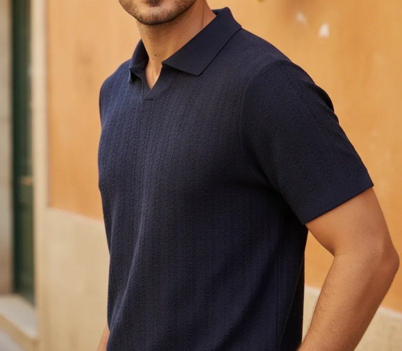 Camisa Gola Polo Tricot Masculina Texturizada Turim Opus