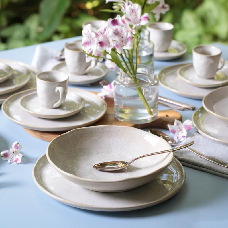 Porto Brasil Conjunto com 6 Pratos Fundo Bio Latte 22,5cm
