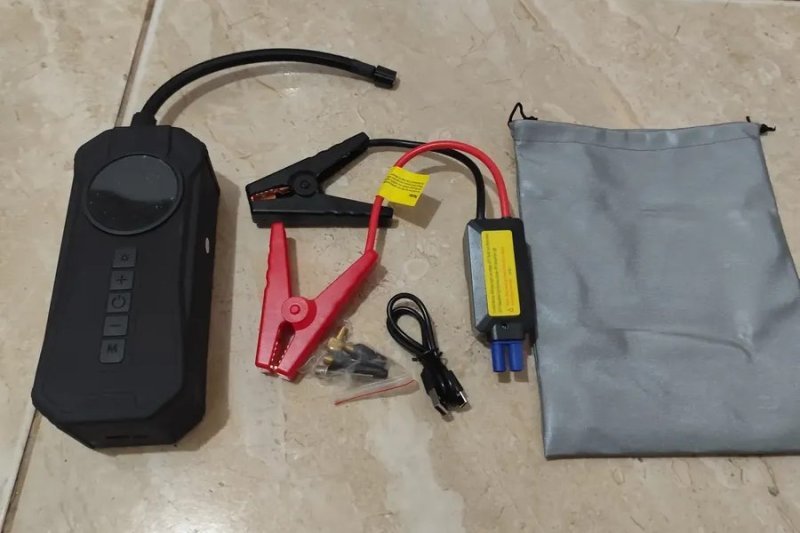 Auxiliar de Partida Com Compressor de Ar Portátil