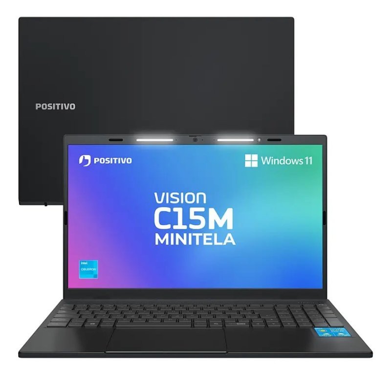 Positivo Vision C15M 15.6" Full HD - 128GB 8GB RAM - Intel Celeron - Tela e Copilot
