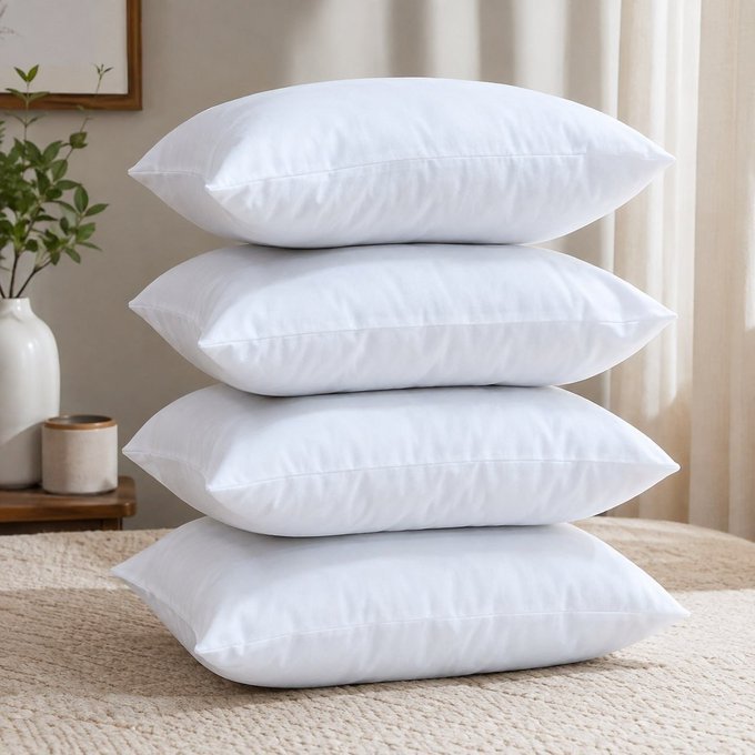 Kit com 4 Travesseiros Antialérgico Impermeável 50x70 + Frete Grátis