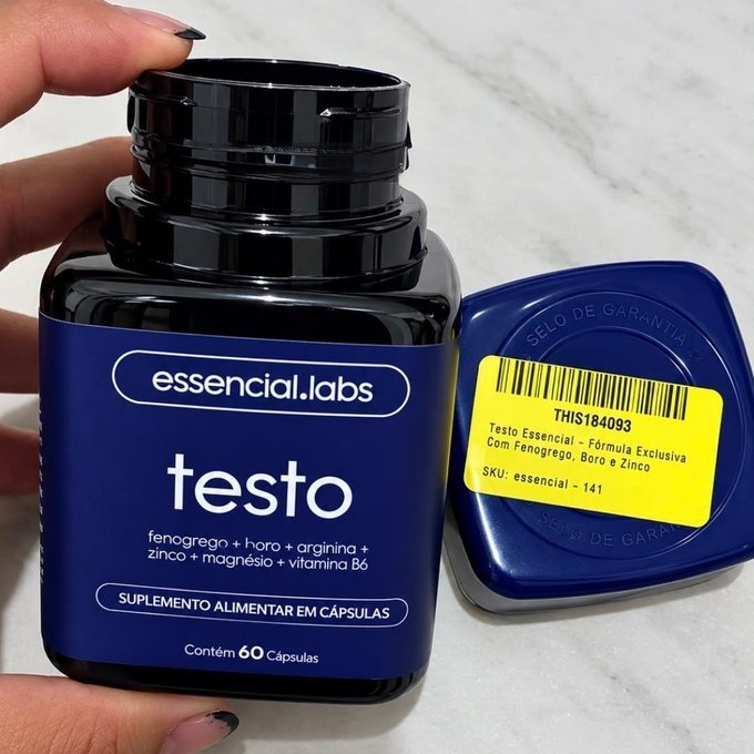 Testo Essencial Precursor da Testosterona 60caps + Frete Grátis