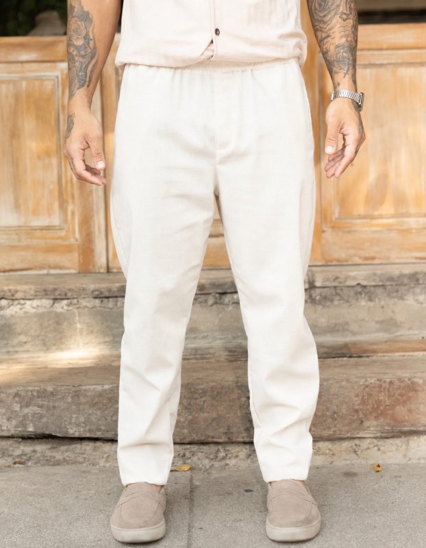 Calça Linho Masculino Social Casual C/bolsos Tecido Premium (P ao GG)
