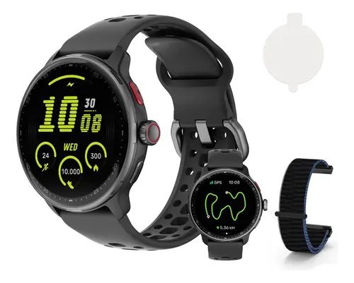 Relógio Inteligente Gps Smartwatch Amoled 3atm Sport Gps Caixa Preto