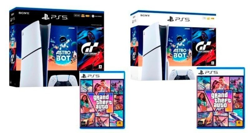 Bundle Console Sony PlayStation 5 com 2 games + GTA VI - Digital + Frete Grátis