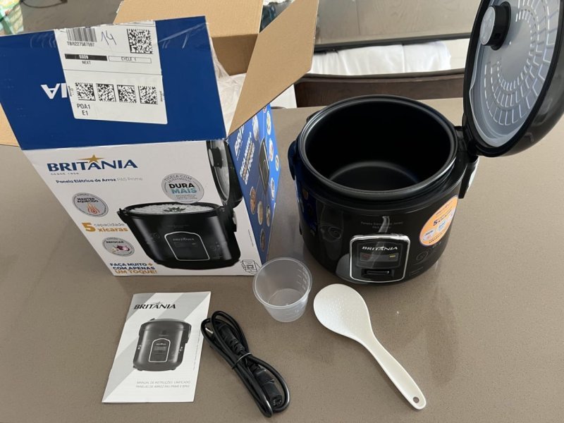 Panela Arroz PA5 Prime, 400W, Preto Britânia 127V
