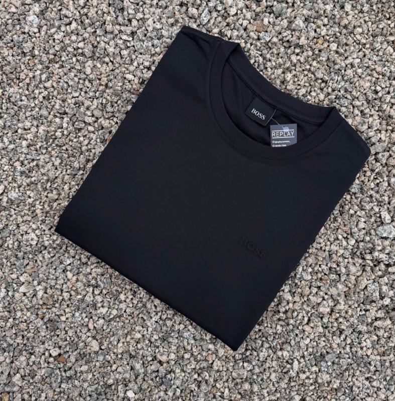 Camiseta Masculina Boss Rn 3p Classic - Preto