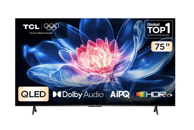 Smart TV TCL 75 Polegadas QLED 4K T6C WiFi Bluetooth Google TV