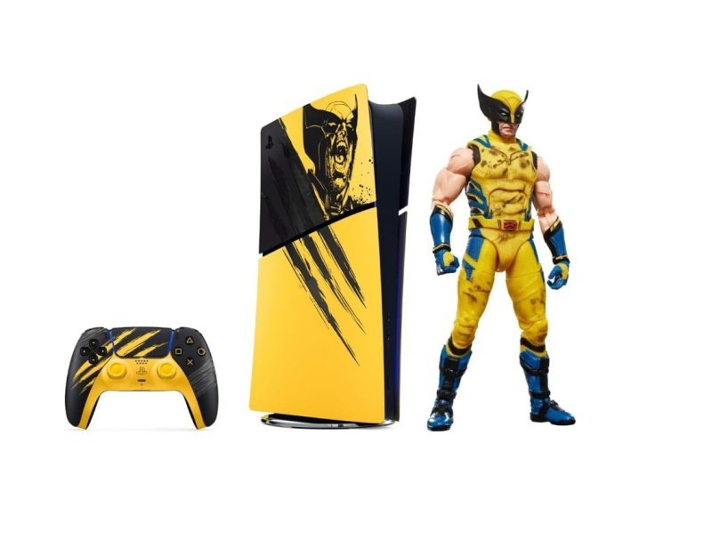 Bundle PlayStation 5 Slim Disk Pacote Edição Limitada Wolverine + Figura Marvel Legends Hasbro Wolverine