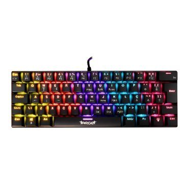 Teclado Mecânico TGT Sherman V3 C1 Compacto 60% Rainbow ABNT2 Switch Marrom