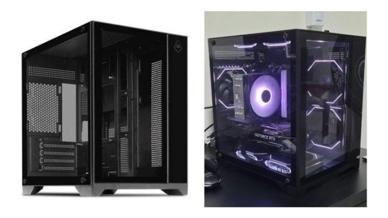 Gabinete Gamer Aquário Mancer CV100, Mid-Tower, Lateral De Vidro, Preto