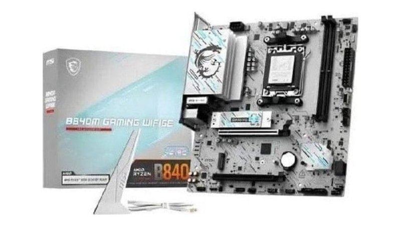 Placa Mãe Msi B840m Gaming Wifi6e Am5 2xddr5 Amd B840 Matx Cor Branco