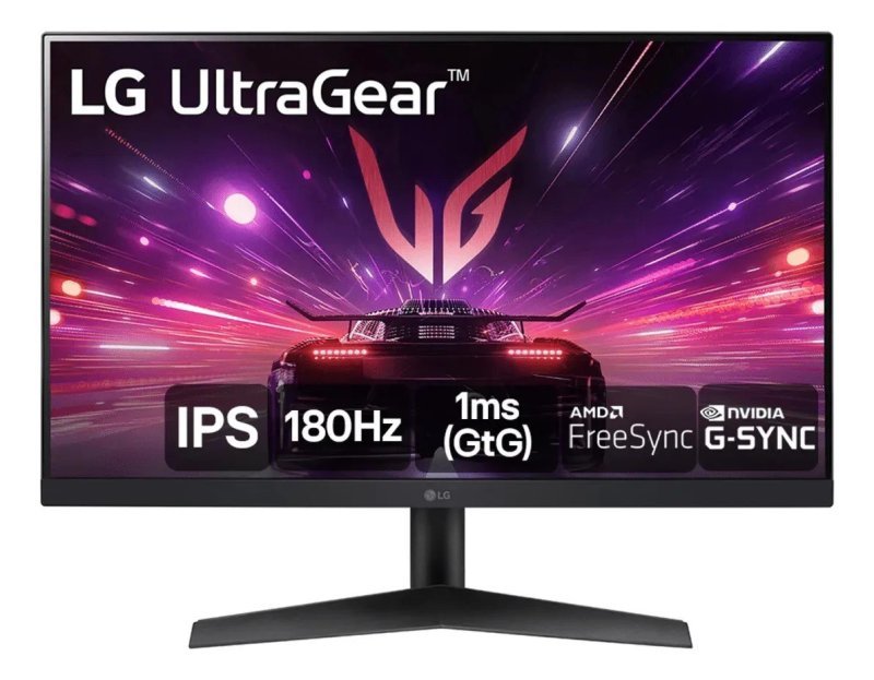 Monitor Gamer LG UltraGear 24” IPS Full HD 180Hz 1ms (GtG) NVIDIA G-SYNC AMD FreeSync HDR10 sRGB 99% HDMI DisplayPort, Preto- 24GS60F