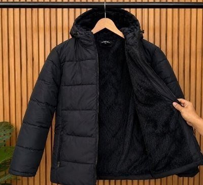 Jaqueta Bobojaco Casaco Forrado Impermeável Frio Neve Moto Preto M Liso
