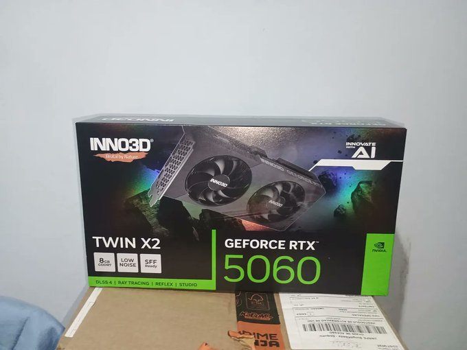Placa de Vídeo INNO3D GeForce RTX 5060 Twin X2 8GB GDDR7 128-bit + Frete Grátis