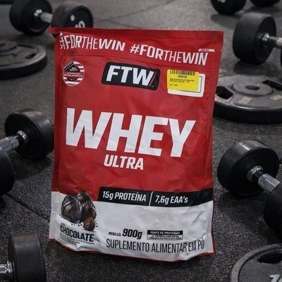 Whey Protein Ultra Refil 900g Sabor Morango - FTW