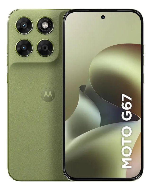 Motorola Moto G67 5G - 256GB 4GB RAM - Tela POLED 1.5K - Verde Limão