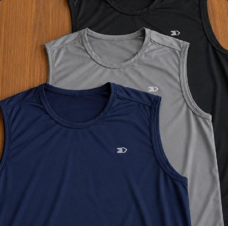 Kit 3 Regata Dry-fit Lisa Masculina Sandrini Academia Casual