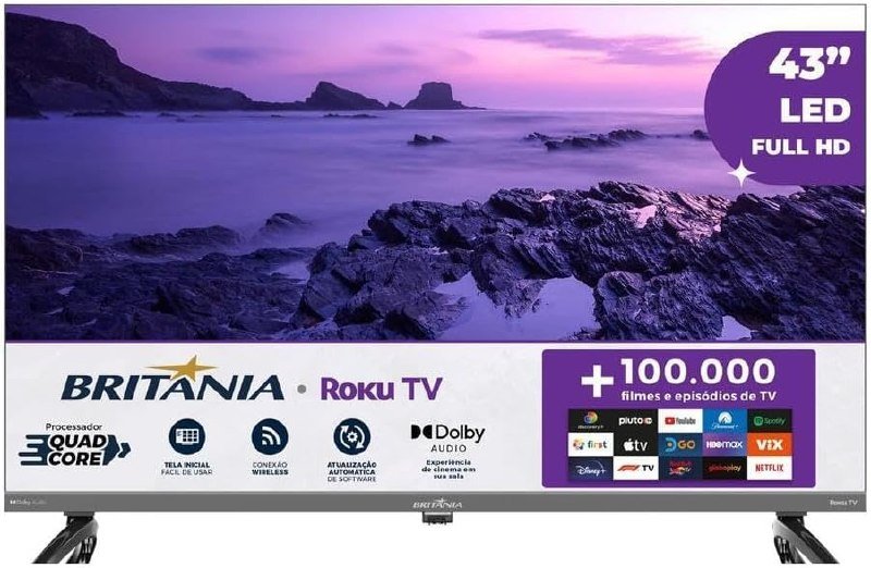 Smart Tv 43" Britânia B43kra Full Hd