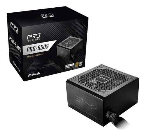 Fonte Asrock Pro 850w 80 Plus Gold Atx 3.1 Pro-850g