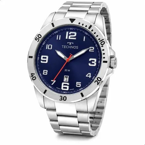Relógio Technos Masculino 2115NAP/1A 45 Milímetros Casual em Aço Inoxidável Prova D´Agua 50 Metros