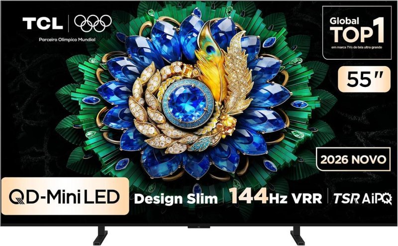 Smart TV TCL 55" QLED Mini LED 4K A400M 144Hz