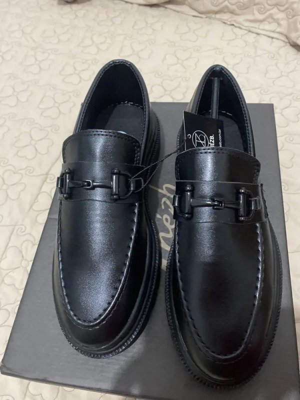 Sapato Social Masculino Mocassim Adulto Tratorado Moderno
