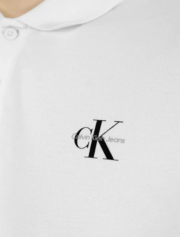 Polo Calvin Klein Jeans Piquet Regular Light Re Issue Branca