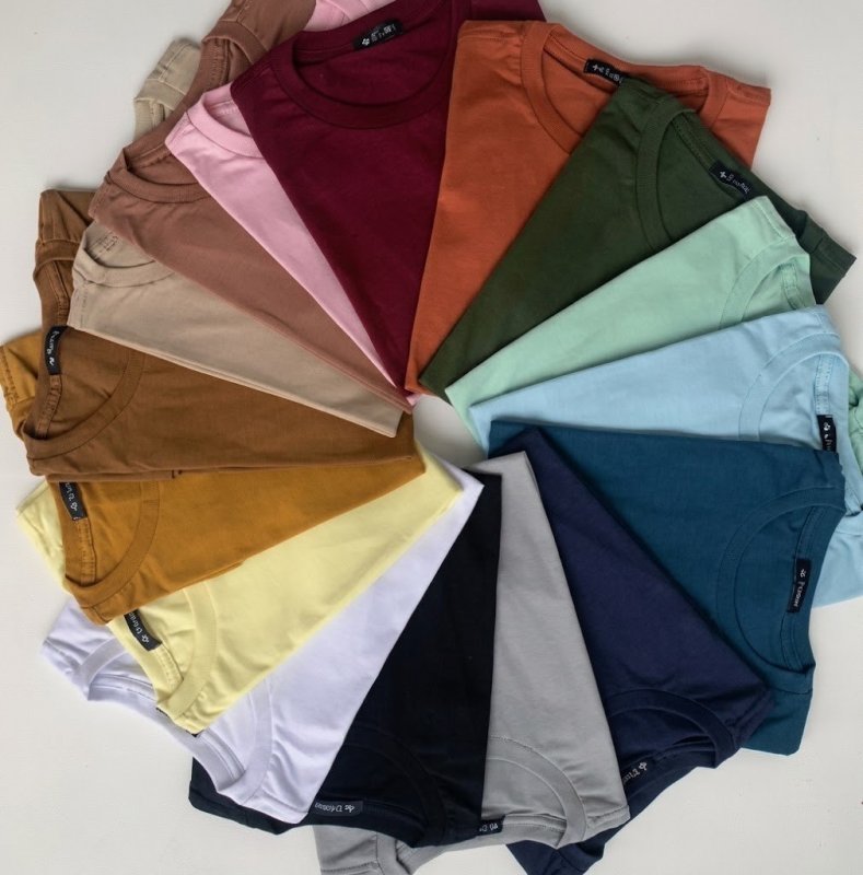 Kit 7 Camisetas Basica Lisa Algodão Premium Masculina
