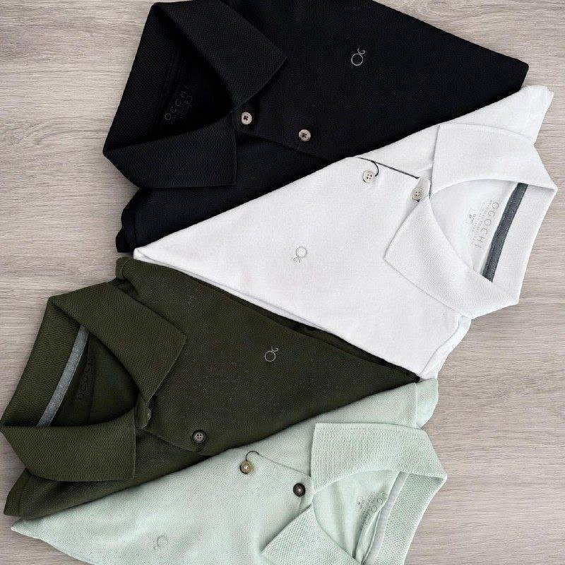 Camisa Gola Polo Social Masculina Slim Algodão Casual Ogochi