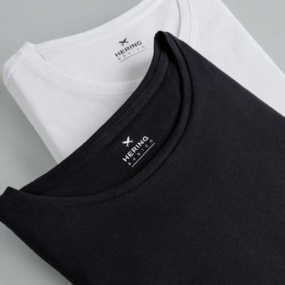 Kit Com 2 Camisetas Masculinas Básicas Slim Hering