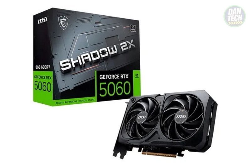 Placa de vídeo MSI GeForce RTX 5060 Shadow 2X OC 8GB GDDR7 128-bit