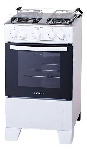 Fogão de chão Atlas Coliseum Plus A Gás 4 queimadores Branco com Mesa de Inox
