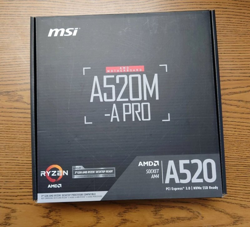 Placa-mãe MSI A520M-A PRO AM4 mATX DDR4 HDMI DVI M.2