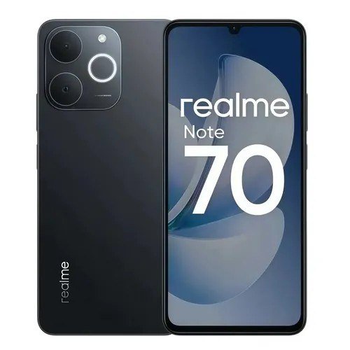 Celular Realme Note 70 8GB RAM 256GB ROM Tela 6.74 90Hz Bateria 6000mAh Dual SIM Preto