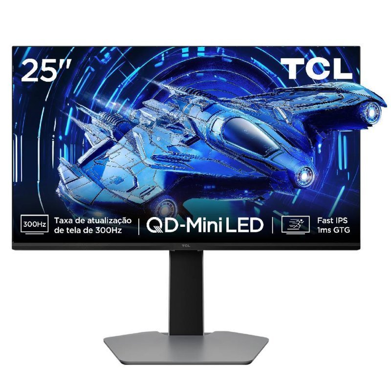 Monitor Gamer TCL 25" QLED Mini LED Full HD 300Hz