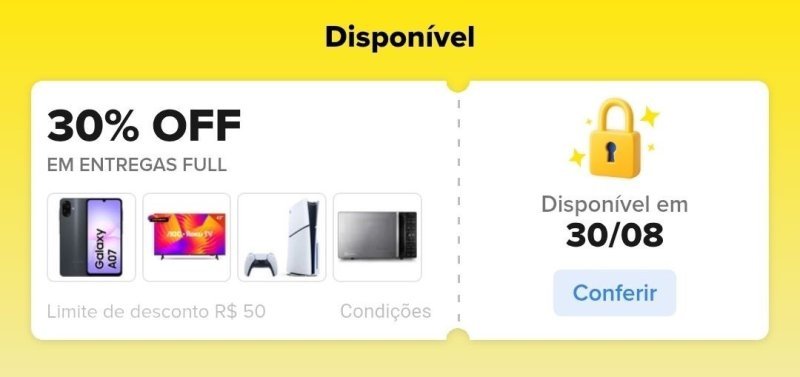 Cupom 30% OFF em entregas FULL Mercado Livre
