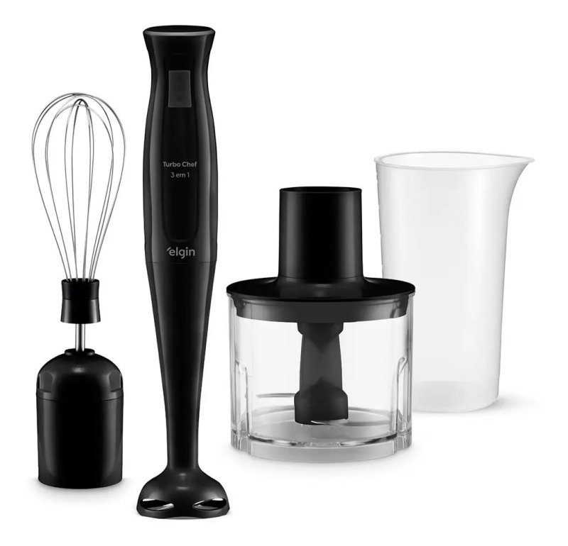 Mixer Elgin Turbo Chef 3 em 1 de 200W para Bater e Triturar