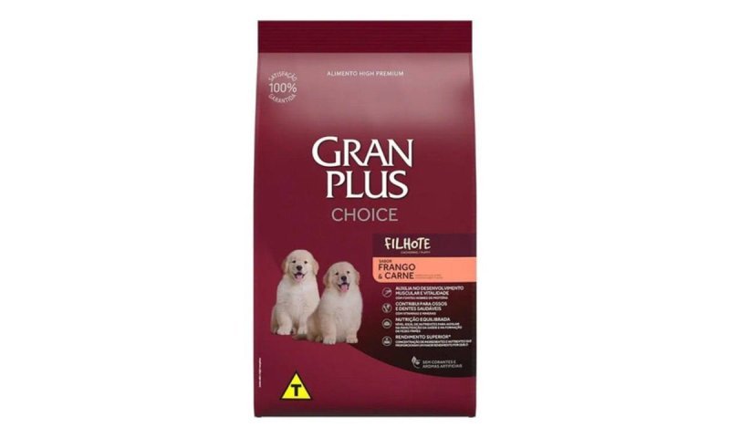 Ração Seca Cães Filhotes Gran Plus Frango e Carne 10,1 Kg