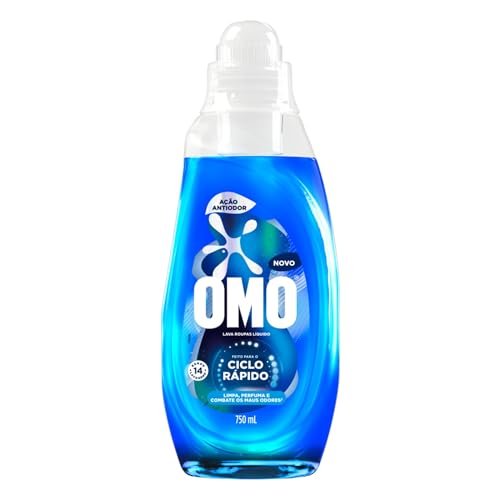 Lava-Roupas Líquido Omo Ciclo Rápido Ação Antiodor Frasco 750ml