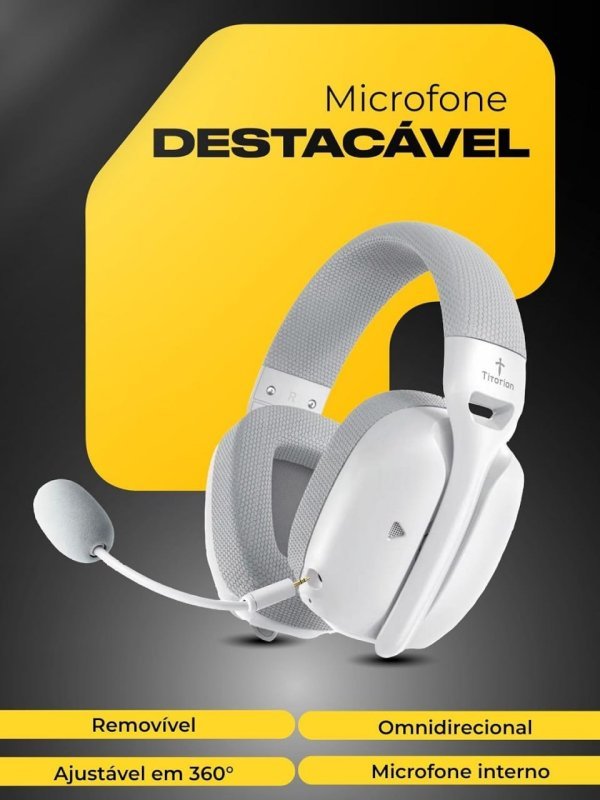 Fone de Ouvido Headset Gamer Sem Fio Titorion Mintak pro Tri - Mode